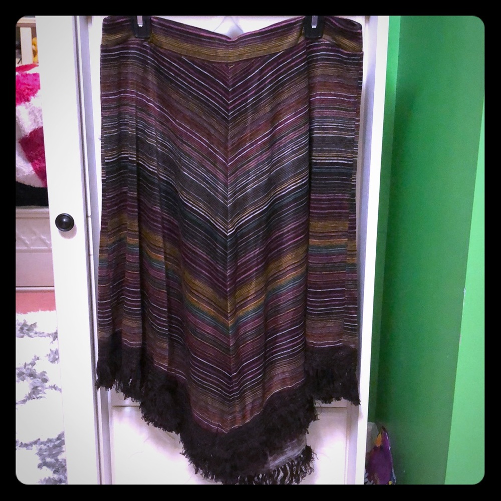 New Directions fringe skirt large